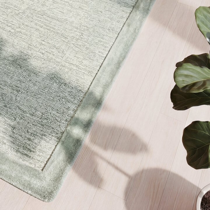 Kurzflor Teppich - Elena Border Grün - 2