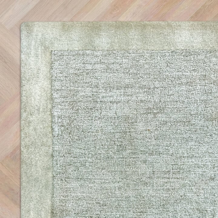 Kurzflor Teppich - Elena Border Grün - 4