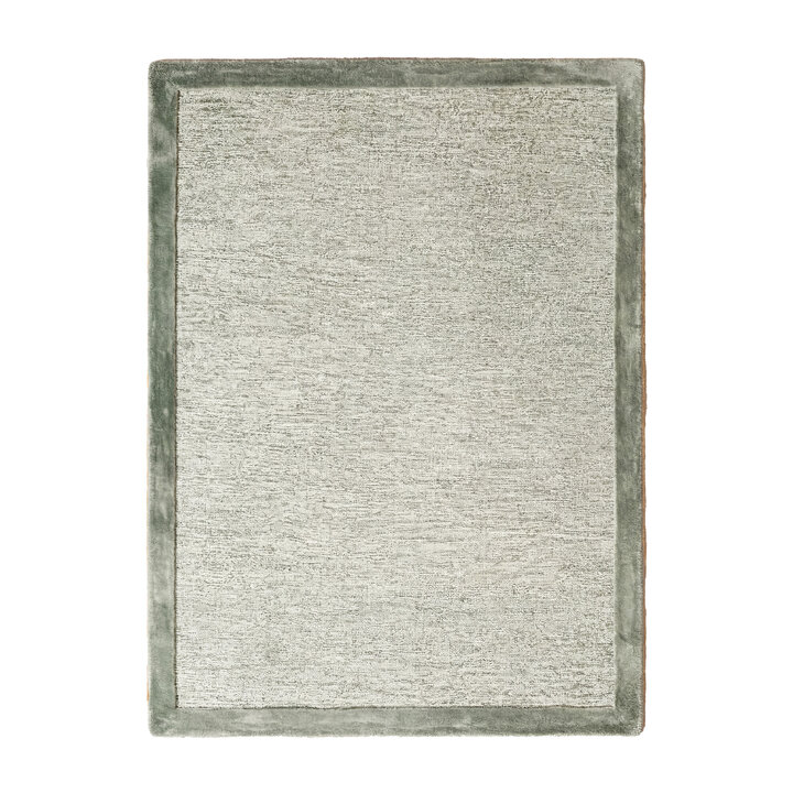 Kurzflor Teppich - Elena Border Grün - 1