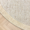 Rund Kurzflor Teppich - Elena Border Beige - thumbnail 3