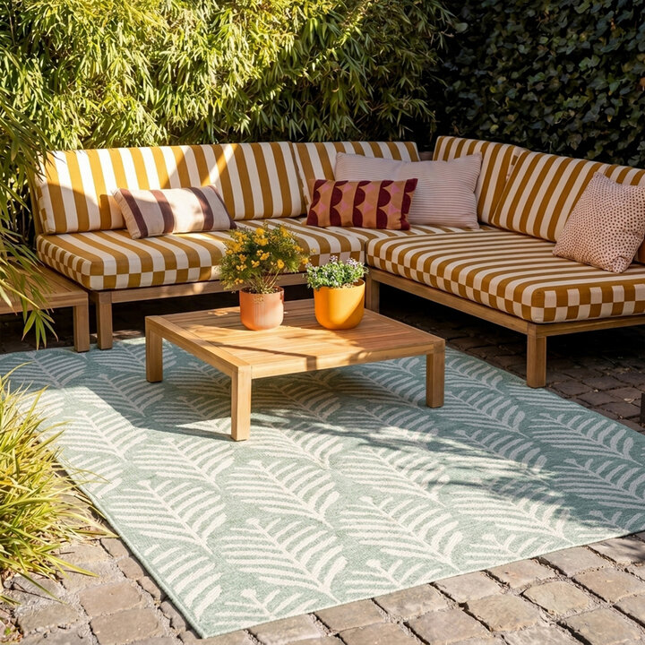 In- & Outdoor Teppich - Summer Leaves Grün