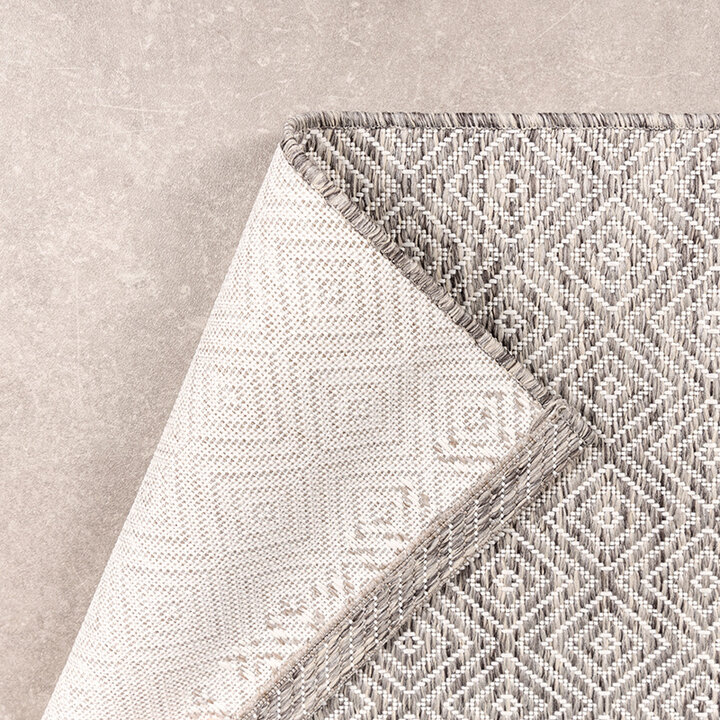 In- & Outdoor Teppich - Summer Tile Hellgrau - 7