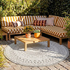 In- & Outdoor Teppich Rund - Summer Azteca Hellgrau - thumbnail