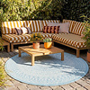 In- & Outdoor Teppich Rund - Summer Azteca Hellblau - thumbnail