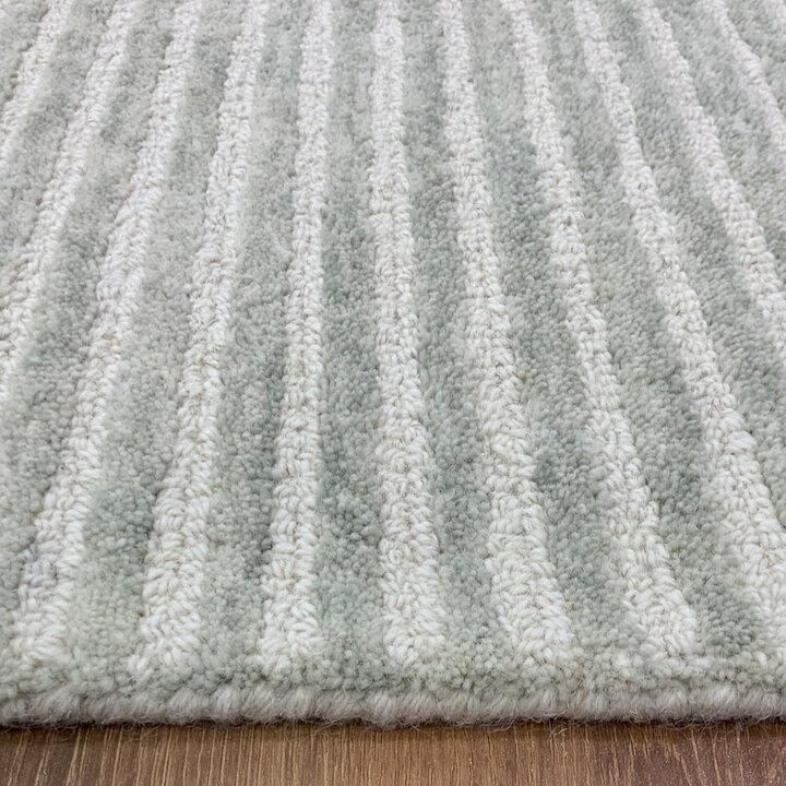 Kurzflor Teppich - Juliette Stripes Grün - 4