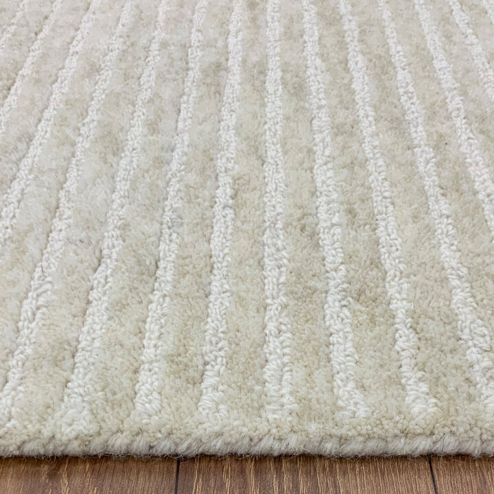 Kurzflor Teppich - Juliette Stripes Beige - 4