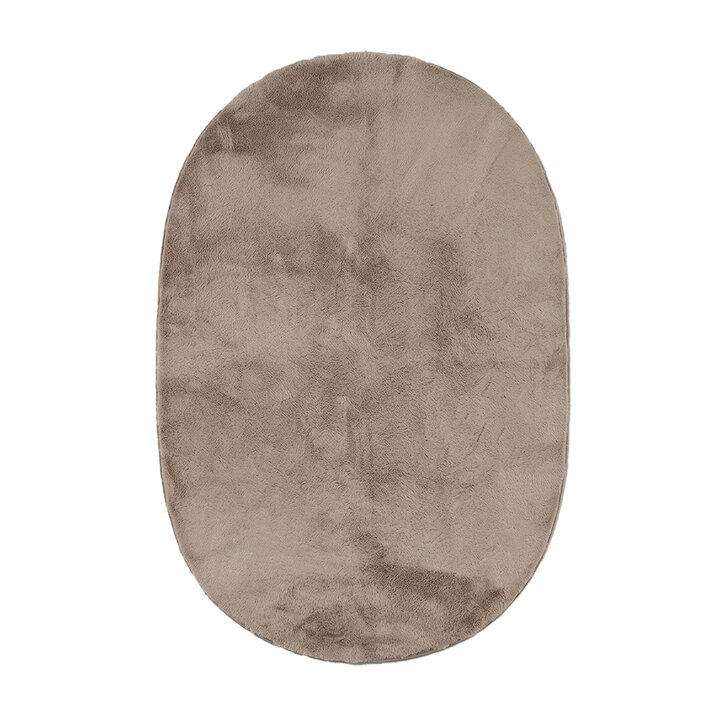 Flauschiger Teppich Oval - Cozy Taupe - 1