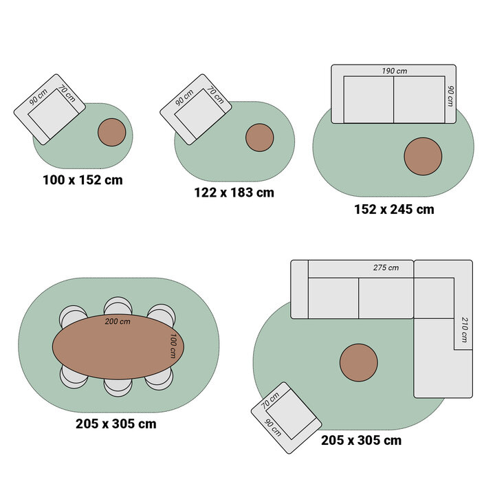 Flauschiger Teppich Oval - Cozy Taupe - 7