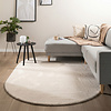 Flauschiger Teppich Oval - Cozy Creme - thumbnail