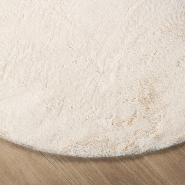 Flauschiger Teppich Oval - Cozy Creme - 4