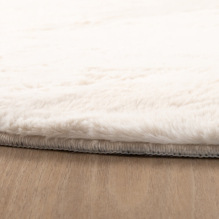Flauschiger Teppich Oval - Cozy Creme - 5