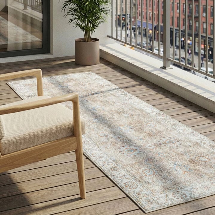 Waschbarer Läufer - Domingo Oriental Beige