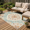 Vintage Gartenteppich - Santo Mandala Hellblau - thumbnail