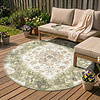 Vintage Gartenteppich Rund - Santo Mandala Grün - thumbnail