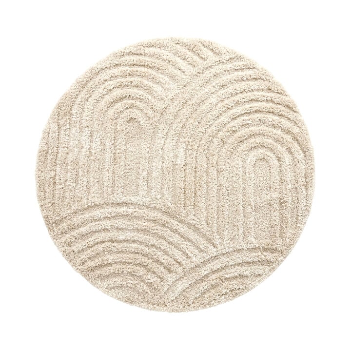 Teppich Skandinavisch Rund - Lova Arches Beige - 1