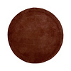 Wollteppich Rund - Isara Border Dunkelbraun - thumbnail 1
