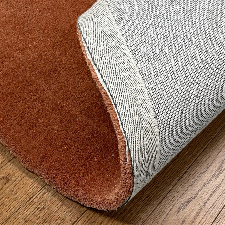 Wollteppich Rund - Isara Border Terracotta - 5