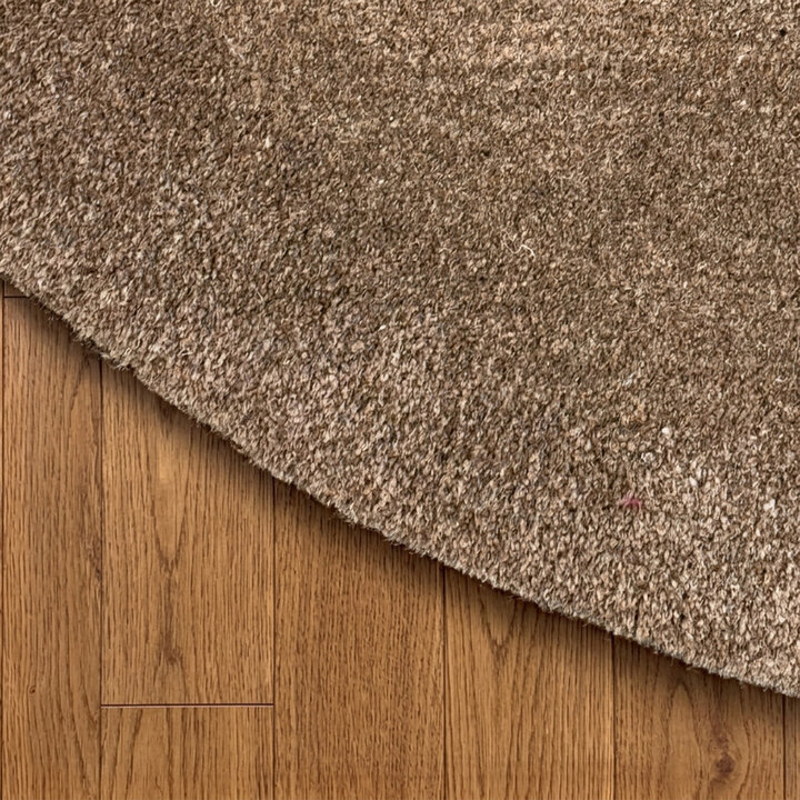 Wollteppich Rund - Isara Border Braun - 3
