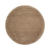 Wollteppich Rund - Isara Border Braun - thumbnail 1