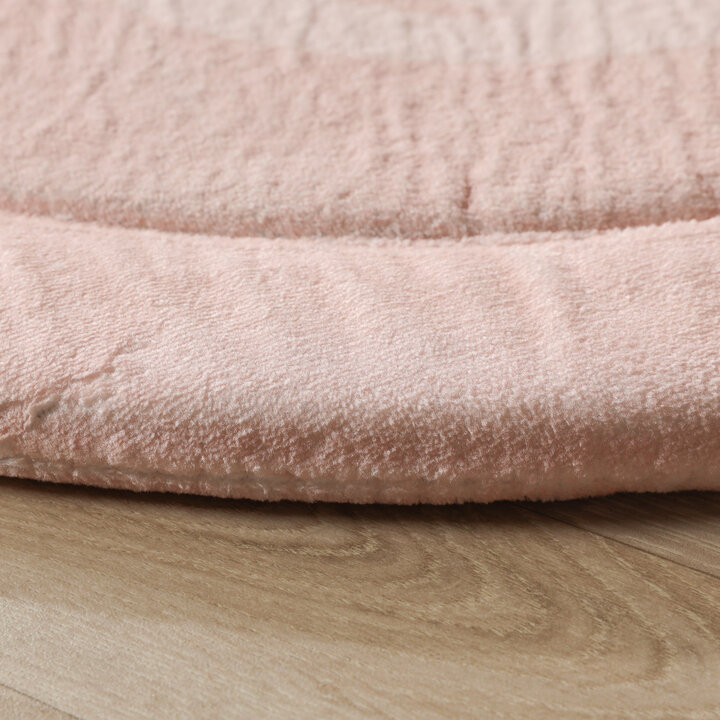 Waschbare Spielmatte Rund - Flo Rosa - 4