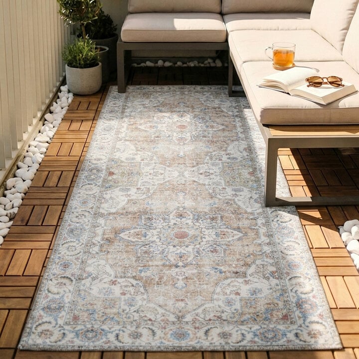 Waschbarer Läufer - Domingo Mandala Beige