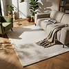 Kurzflor Teppich - Elena Border Beige - thumbnail