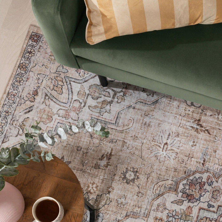 Orientteppich - Leyla Medaillon Taupe - 2