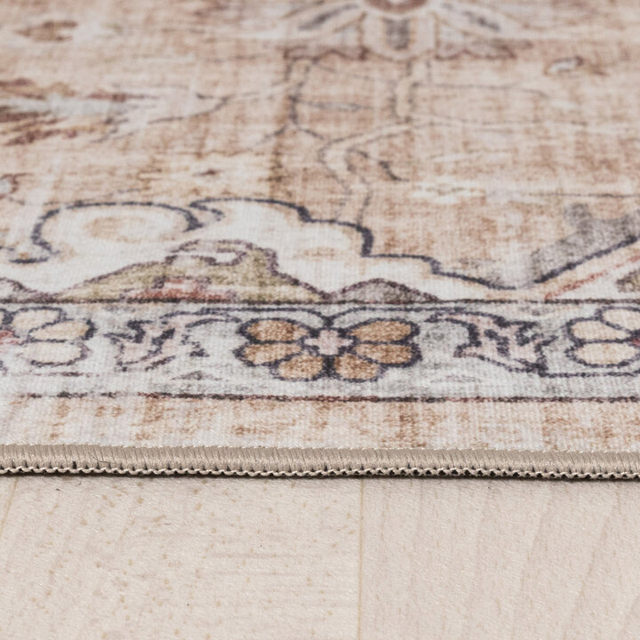 Orientteppich Rund - Leyla Medaillon Taupe - 4