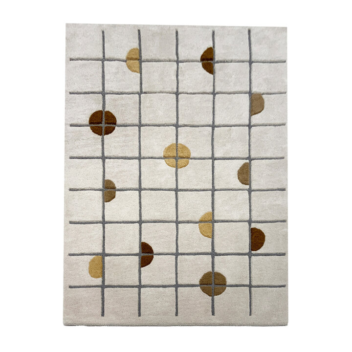 Geometrischer Teppich - Brunello Circles Gelb - 1