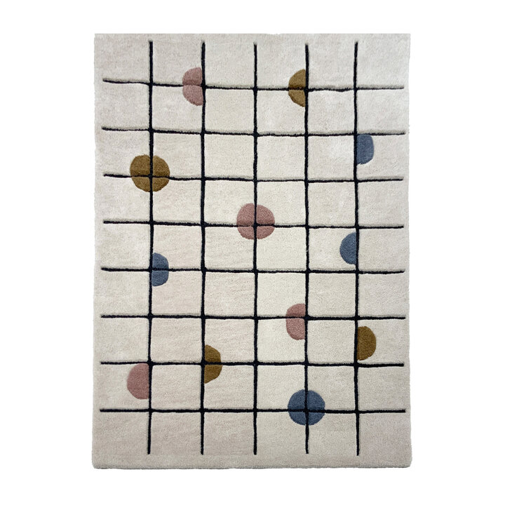 Geometrischer Teppich - Brunello Circles Bunt - 1