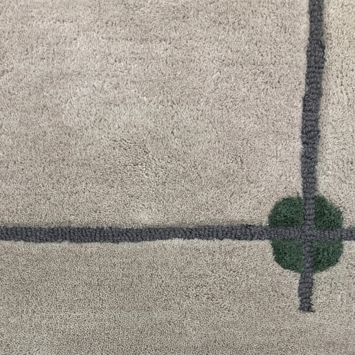 Geometrischer Teppich - Brunello Dots Grün - 2