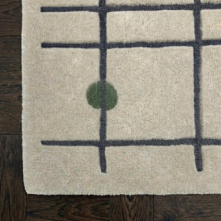 Geometrischer Teppich - Brunello Dots Grün - 3