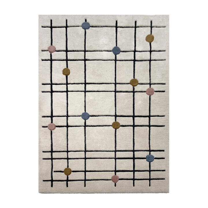 Geometrischer Teppich - Brunello Dots Bunt - 1