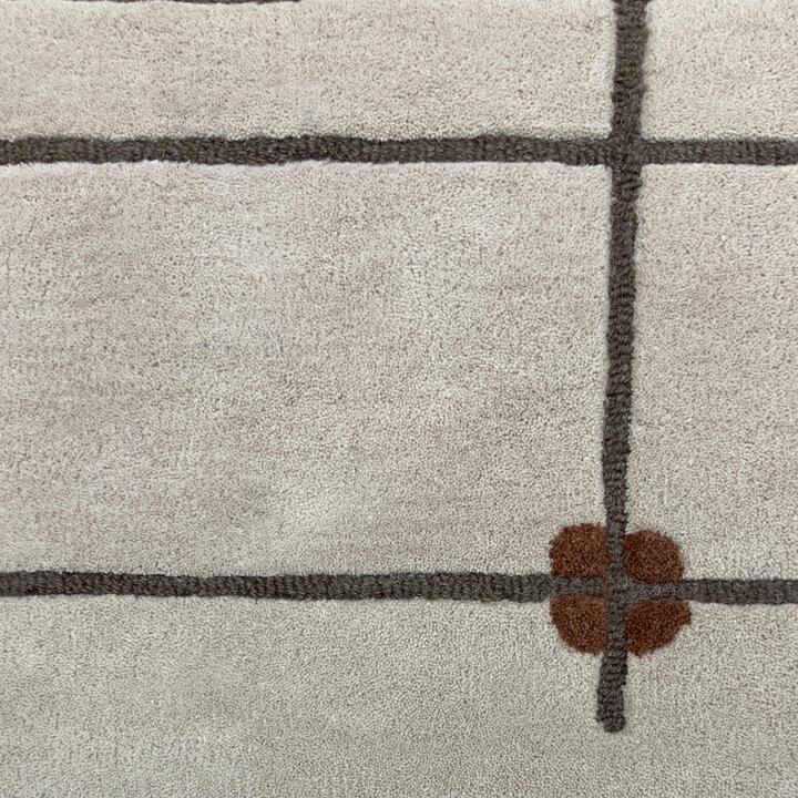 Geometrischer Teppich - Brunello Dots Terrakotta - 2