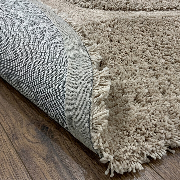 Teppich Organisch - Odette Grid Taupe - 5