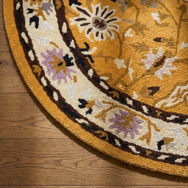 Teppich Vintage Rund - Valentina Gelb - 3