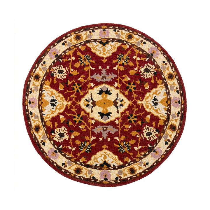 Teppich Vintage Rund - Valentina Rot - 1