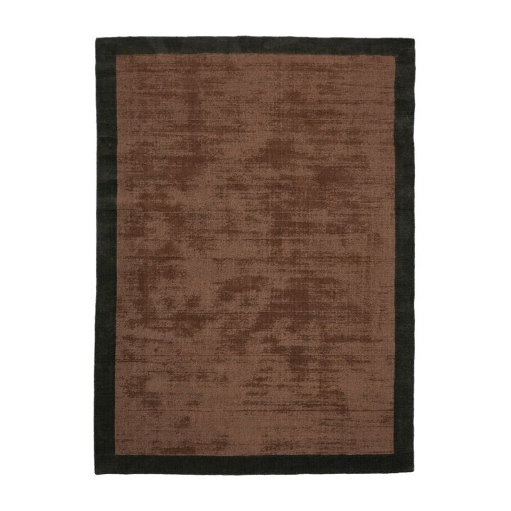 Kurzflor Teppich - Lucien Border Rost - 1