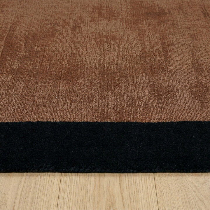 Kurzflor Teppich - Lucien Border Rost - 4