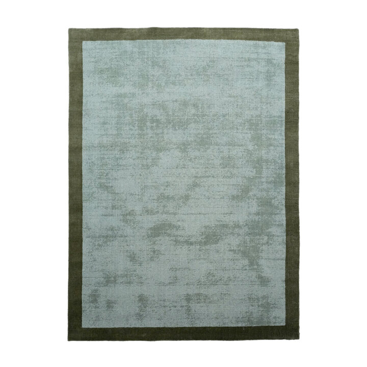 Kurzflor Teppich - Lucien Border Grün - 1