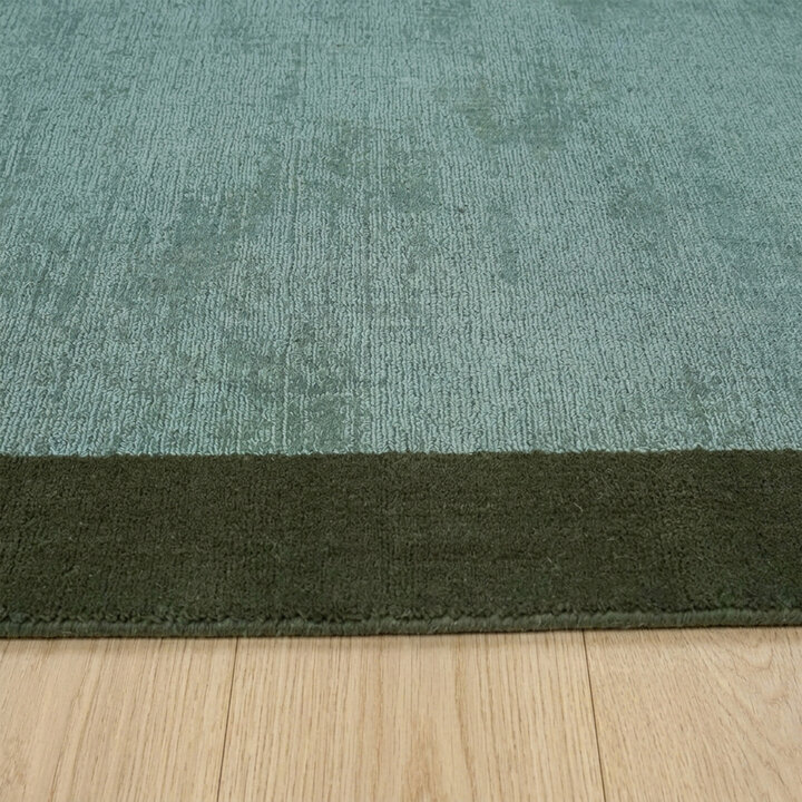 Kurzflor Teppich - Lucien Border Grün - 4