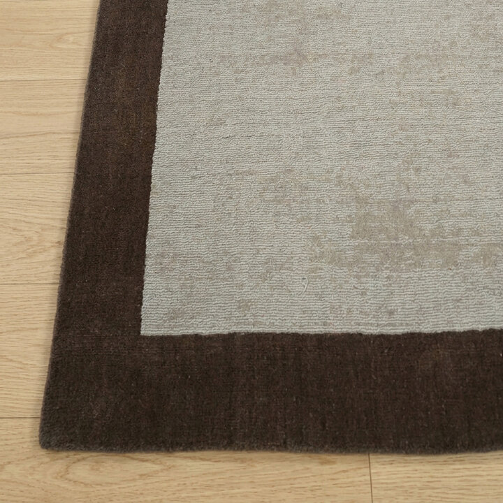 Kurzflor Teppich - Lucien Border Creme - 3