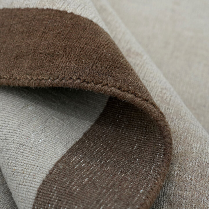 Kurzflor Teppich - Lucien Border Creme - 5