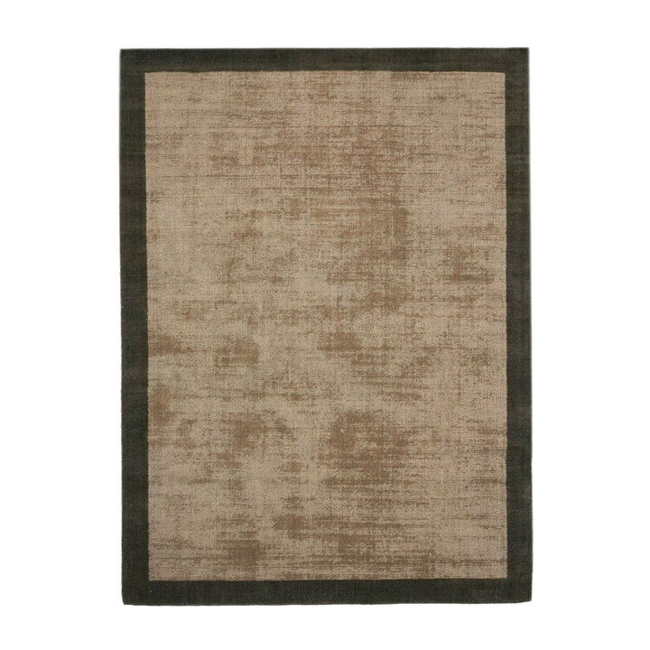 Kurzflor Teppich - Lucien Border Braun - 1