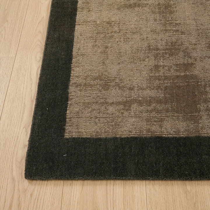 Kurzflor Teppich - Lucien Border Braun - 3