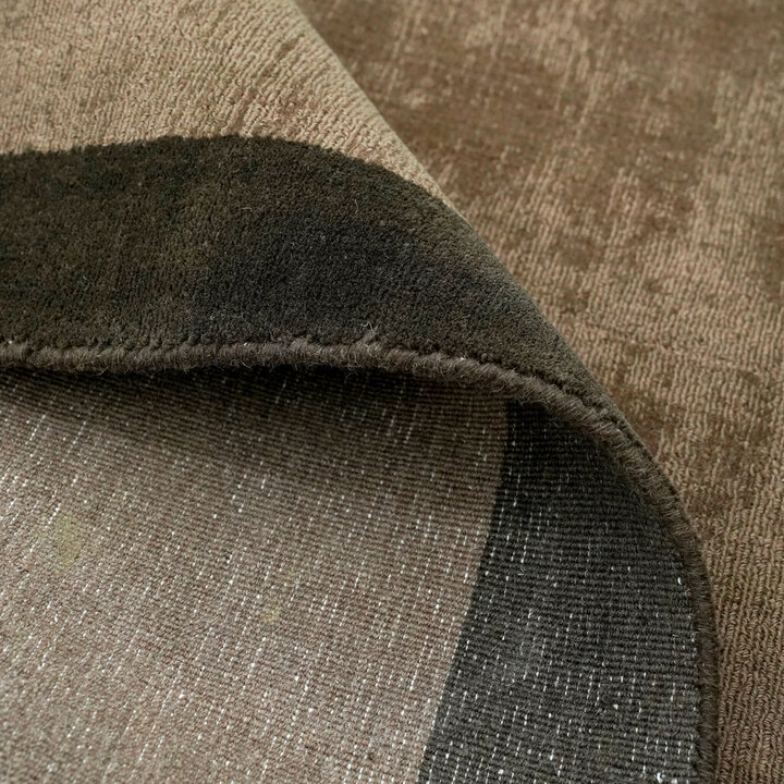 Kurzflor Teppich - Lucien Border Braun - 5