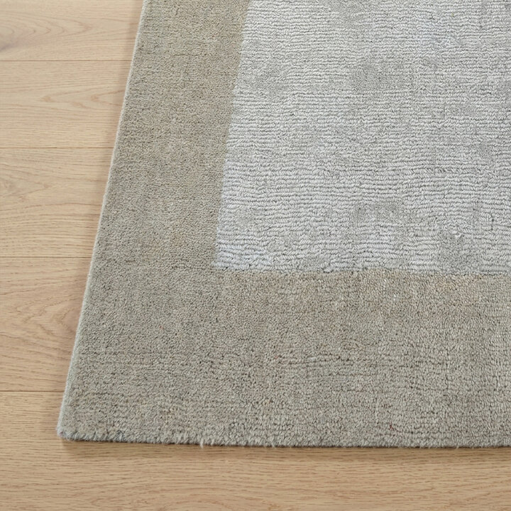 Kurzflor Teppich - Lucien Border Beige - 3