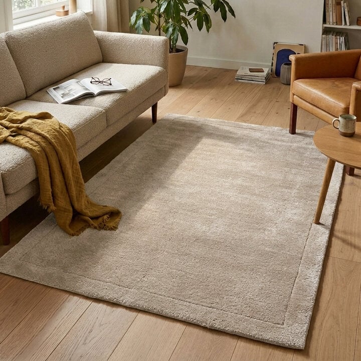 Wollteppich - Isara Border Creme