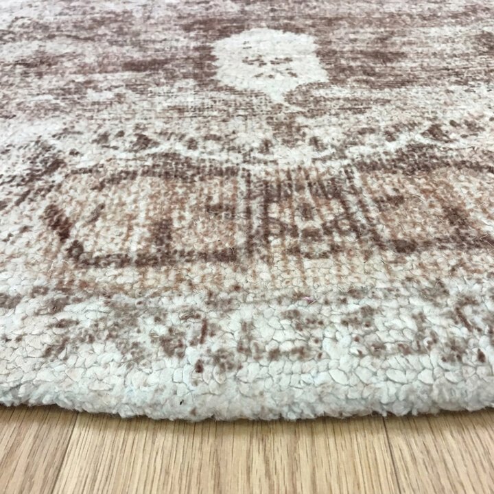 Teppich rund vintage - Kyra Medaillon Braun - 4