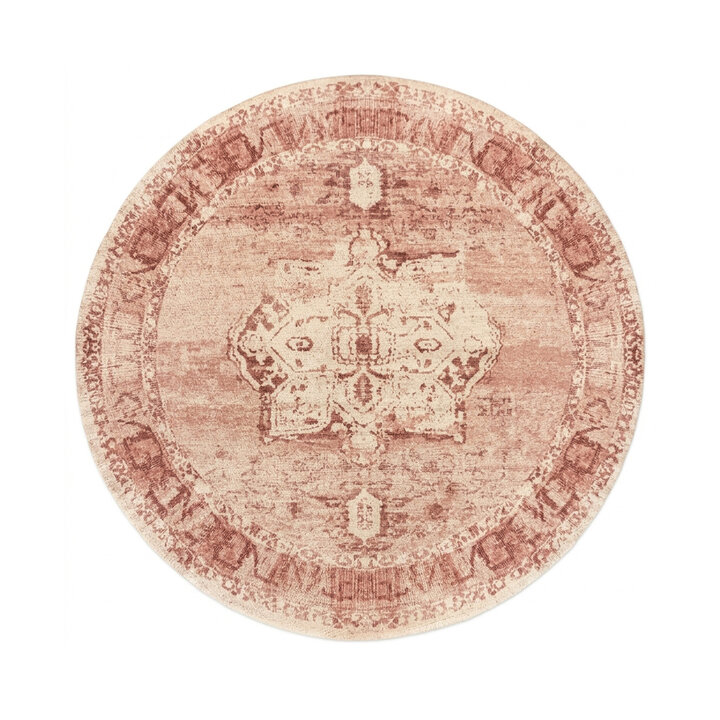 Teppich rund vintage - Kyra Medaillon Rosa - 1
